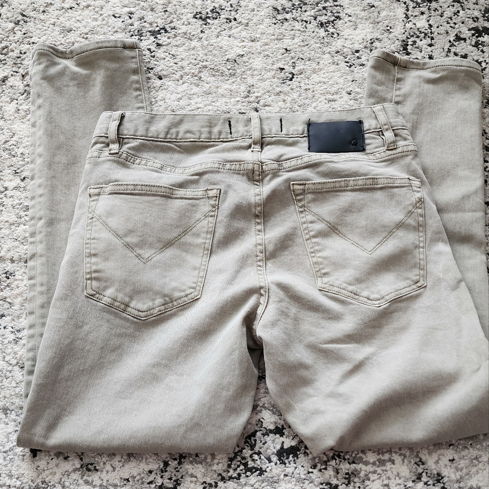 John Varvatos Matchstick Skinny Jeans Tan/Gray Mens 29
